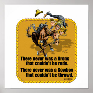 Cowboy Saying Poster