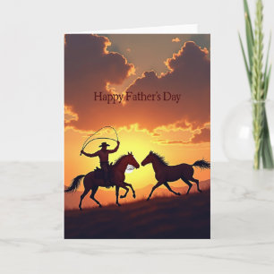 Cowboy Scene Fathers Day Card