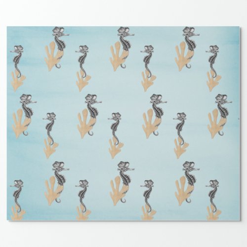 Cowboy Seahorse Wrapping Paper