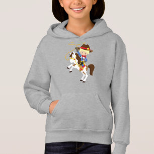 Cowboy, Sheriff, Horse, Lasso, Western, Blond Hair Hoodie
