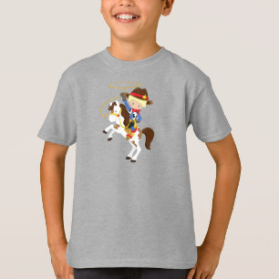 Cowboy, Sheriff, Horse, Lasso, Western, Blond Hair T-Shirt