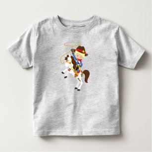Cowboy, Sheriff, Horse, Lasso, Western, Blond Hair Toddler T-shirt