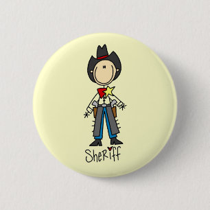 Cowboy Sheriff T-shirts and Gifts Pinback Button