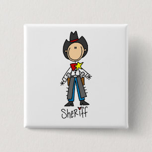 Cowboy Sheriff T-shirts and Gifts Pinback Button