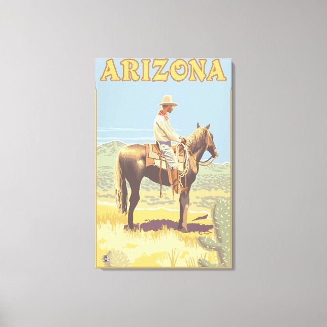 Cowboy (Side View)Arizona Canvas Print (Front)