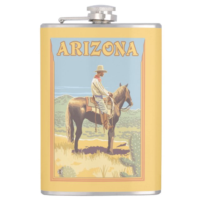 Cowboy (Side View)Arizona Flask (Front)