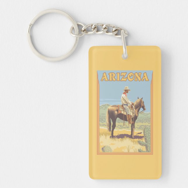 Cowboy (Side View)Arizona Keychain (Front)