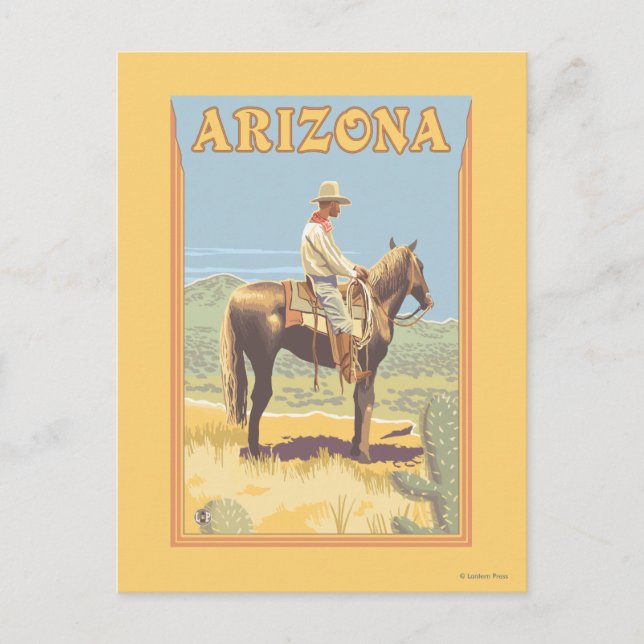 Cowboy (Side View)Arizona Postcard (Front)