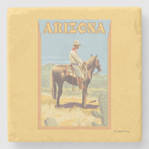 Cowboy (Side View)Arizona Stone Coaster