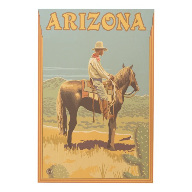 Cowboy (Side View)Arizona Wood Wall Art (Front)
