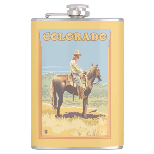 Cowboy (Side View)Colorado Flask (Front)