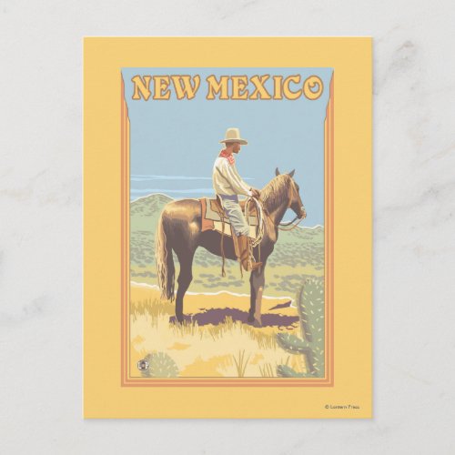 Cowboy Side ViewNew Mexico Postcard
