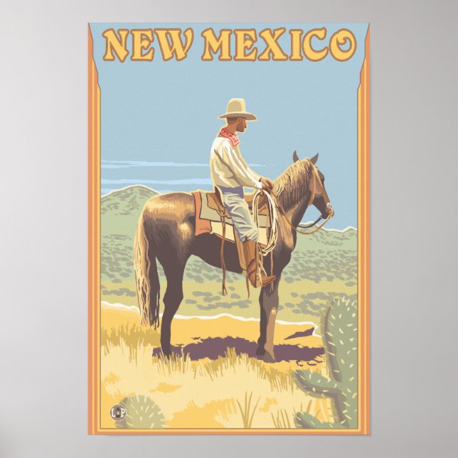 Cowboy (Side View)New Mexico Poster (Front)