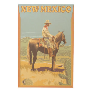 Cowboy (Side View)New Mexico Wood Wall Art