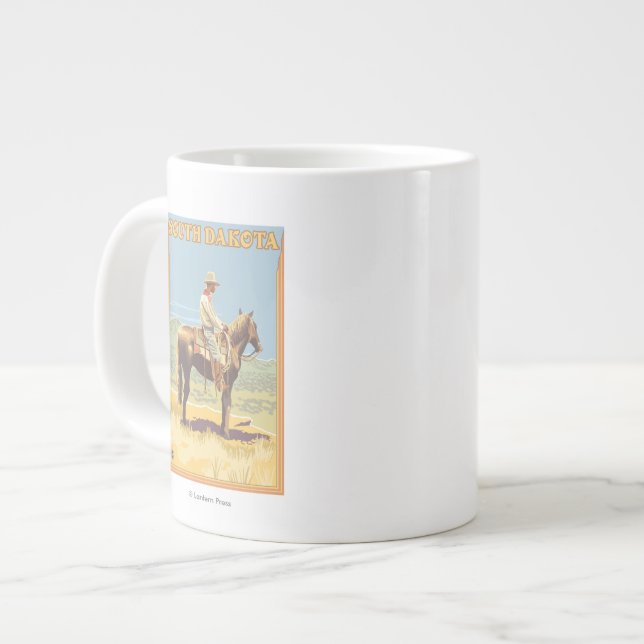 Cowboy (Side View)South Dakota Giant Coffee Mug (Front Left)