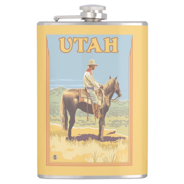 Cowboy (Side View)Utah Flask (Front)