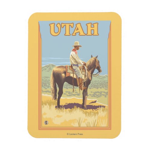 Cowboy Side ViewUtah Magnet