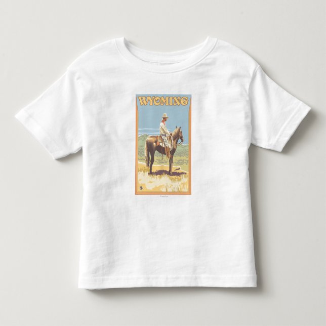 Cowboy (Side View)Wyoming Toddler T-shirt (Front)