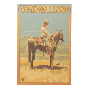 Cowboy (Side View)Wyoming Wood Wall Decor