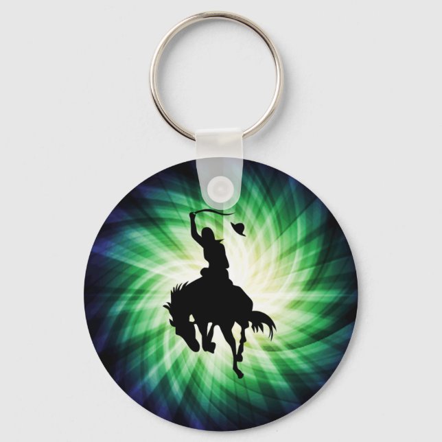 Cowboy Silhouette; Glowing Keychain (Front)