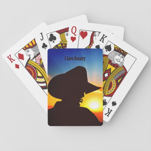 Cowboy Silhouette Poker Cards