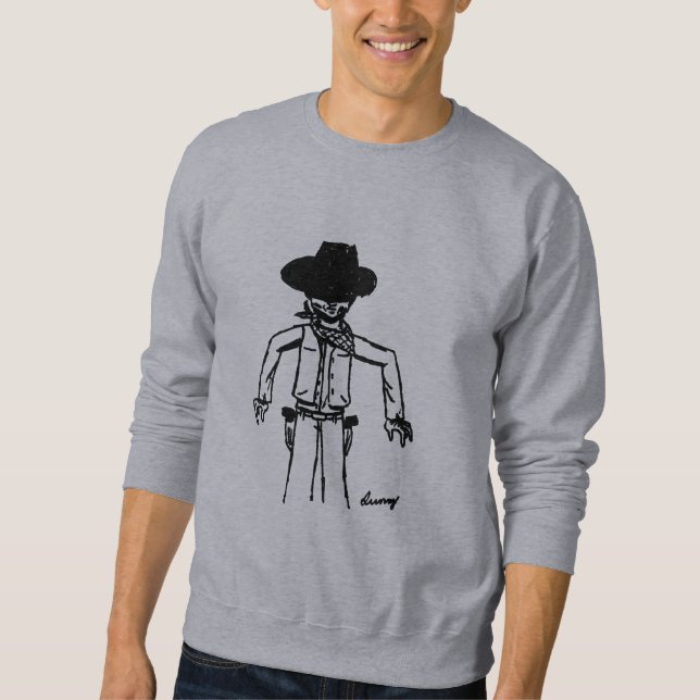 Cowboy Sketch Mens Sweatshirt (Front)
