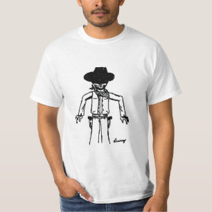 Cowboy Sketch Mens Value T-Shirt