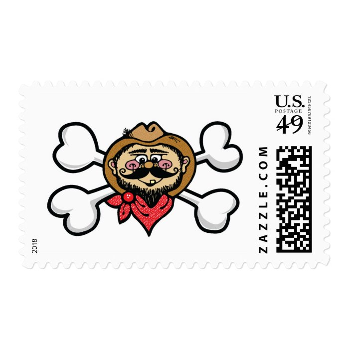 cowboy Skull and Crossbones Stamp