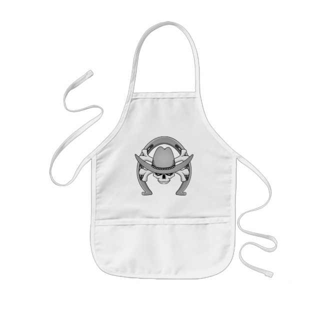 Cowboy Skull Horseshoe Kids' Apron (Front)