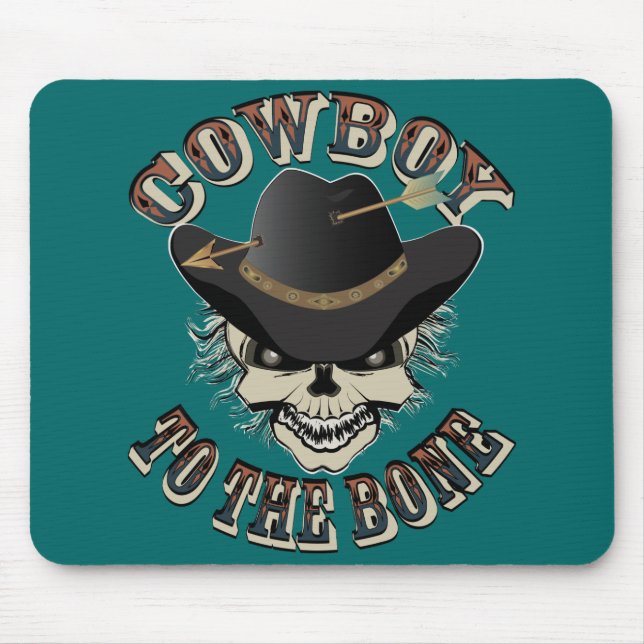 Cowboy Skull Mouse Pad (Front)