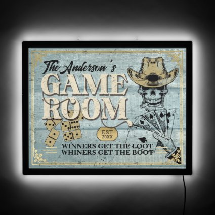 Cowboy Skull Poker Dominos Game Room ID978