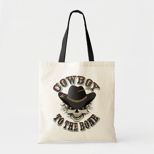 Cowboy Skull Tote Bag (Front)