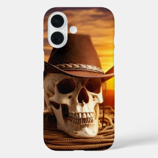 Cowboy Skull with Lasso iPhone 16 Case