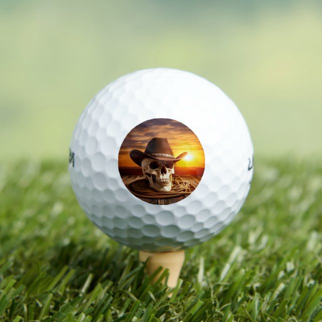 Cowboy Skull with Lasso Golf Balls (Insitu Tee)