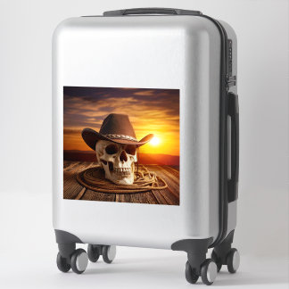 Cowboy Skull with Lasso Sticker