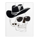 Cowboy Skull with Sunglasses &amp; Hat – Western Gothi Acrylic Print