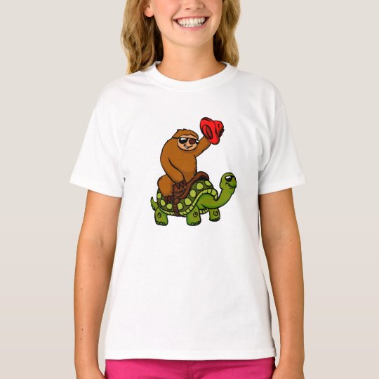 sloth on turtle shirt