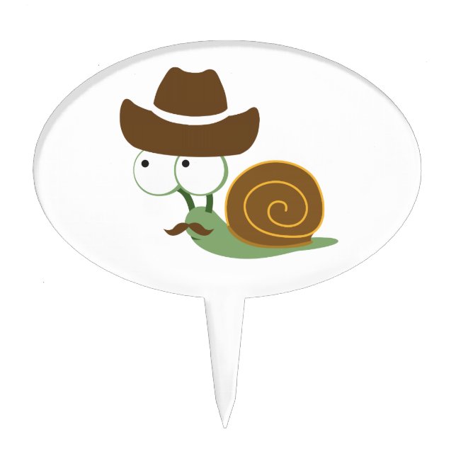 Cowboy Snail Cake Topper (Front)