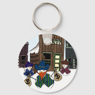 Cowboy Snowman Bandit Keychain
