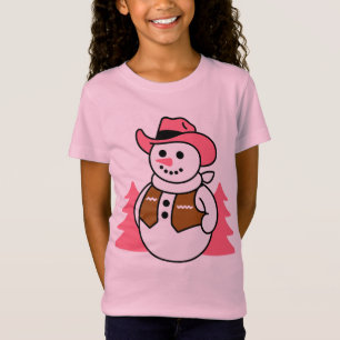 Cowboy Snowman Christmas Design – Western Holiday T-Shirt