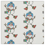 Cowboy Snowman Holiday Fabric