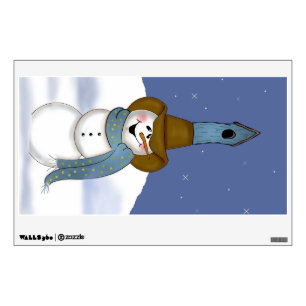 Cowboy Snowman Wall Decal