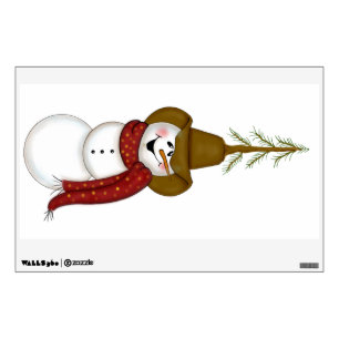 Cowboy Snowman Wall Sticker