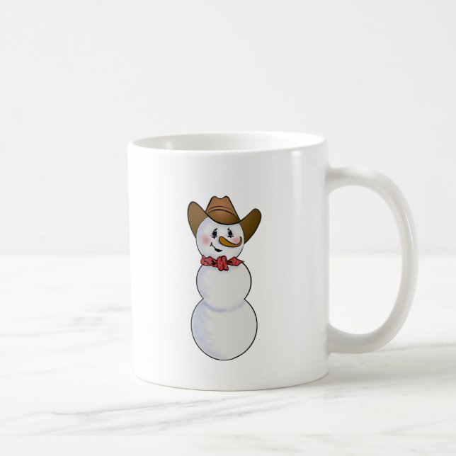 Cowboy Snowman with Red Bandana Coffee Mug (Right)