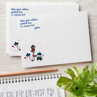Cowboy Snowmen Christmas Envelope