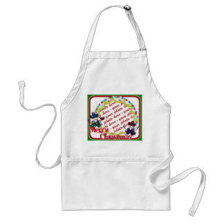Cowboy Snowmen Christmas Photo Frame Adult Apron
