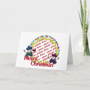 Cowboy Snowmen Christmas Photo Holiday Card