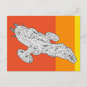 Cowboy Spaceship postcard