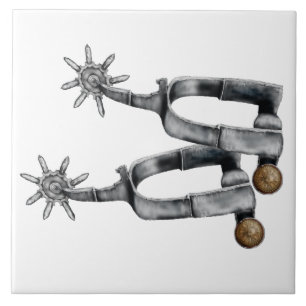 Cowboy Spurs Ceramic Tile
