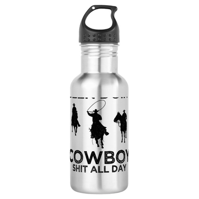 cowboy stainless steel water bottle (Front)